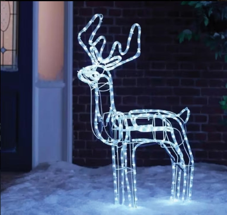 Duży Renifer Świąteczny 95 cm Led Ruchoma Głowa