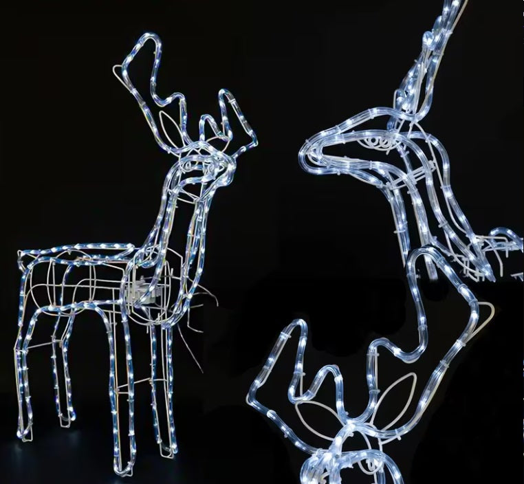 Duży Renifer Świąteczny 95 cm Led Ruchoma Głowa