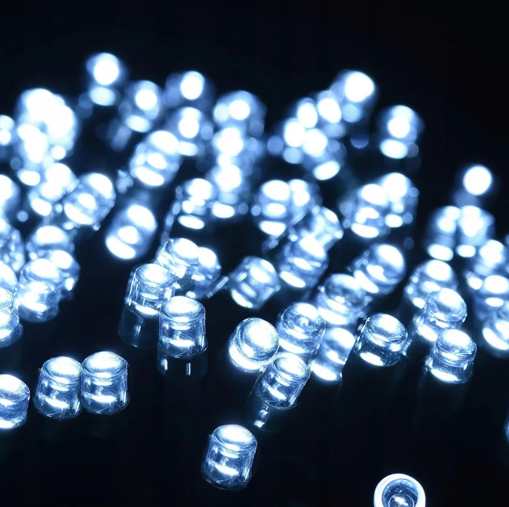 LAMPKI CHOINKOWE ŚWIATEŁKA CHOINKĘ ŚWIĄTECZNE 300 LED EFEKTEM FLASH ZIMNE